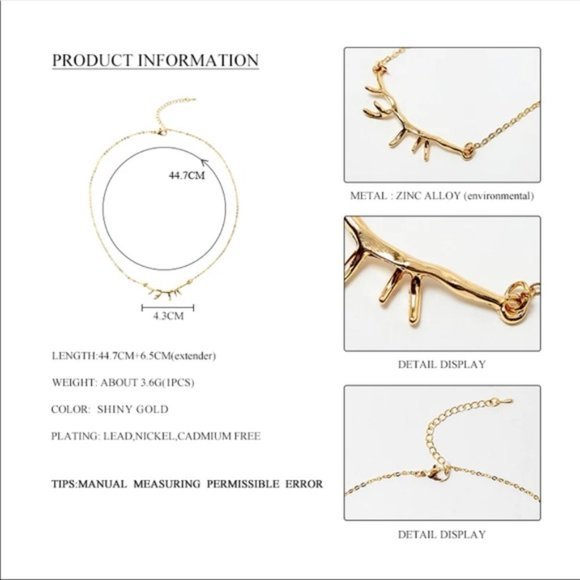 Delicate Antler Necklace - Picture 4 of 5